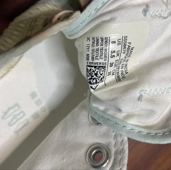 Converse all star Women's mint green low top lace up sneakers size 8 - Picture 4 of 7